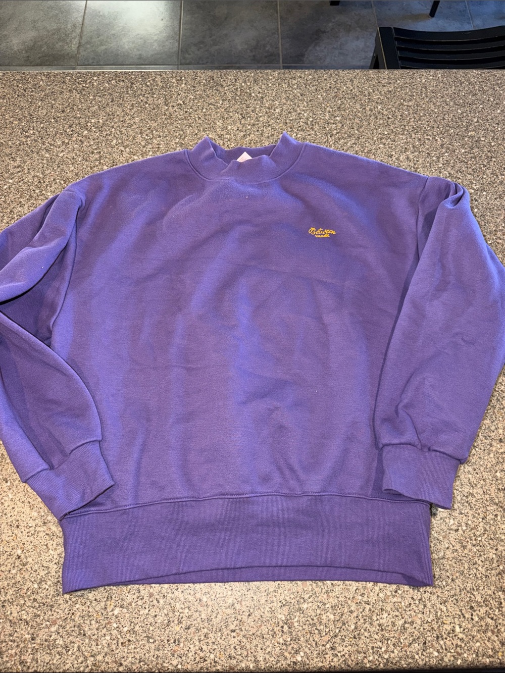 Between A and B floral embroidered sweatshirt